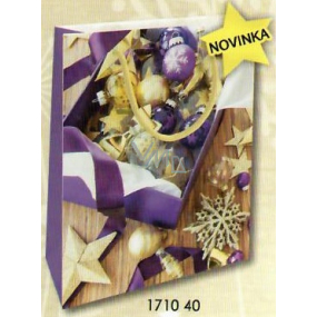 Nekupto Darčeková papierová taška 23 x 18 x 10 cm Vianočný 1710 40 WBM