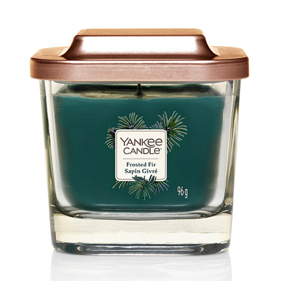 Yankee Candle Frosted Fir - ojíněná jedľa sójová vonná sviečka Elevation malá sklo 1 knôt 96 g
