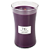 WoodWick Spiced Blackberry - Pikantná černica vonná sviečka s dreveným knôtom a viečkom sklo veľká 609 g