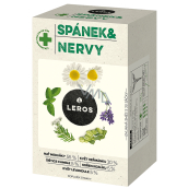 Leros Spánok a nervy bylinný čaj na upokojenie nervov, relaxáciu a pokojný spánok 20 x 1,3 g