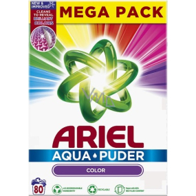 Ariel Aquapuder Color univerzálny prací prášok na farebné oblečenie 80 dávok 5,2 kg