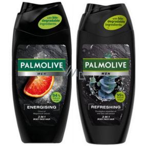 Palmolive Men Energising 3v1 sprchový gél pre mužov 250 ml + Men Refreshing 3v1 sprchový gél na telo, tvár a vlasy 250 ml, 18 ks kartón