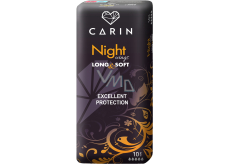 Carin Night Wings Dlhé a mäkké hygienické vložky s krídlami 10 ks