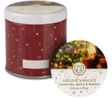 Heart & Home Teplá vianočná sójová sviečka v plechovke horí až 30 hodín 125 g