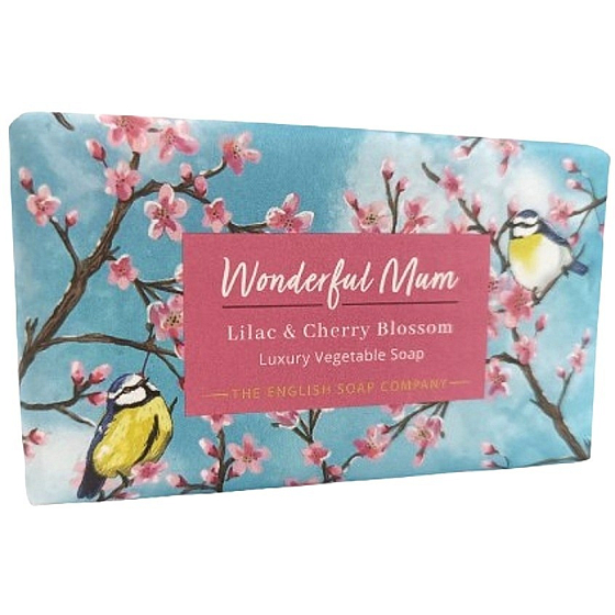 English Soap Šeřík & Čerešňový kvet prírodné parfumované mydlo s bambuckým maslom 190 g