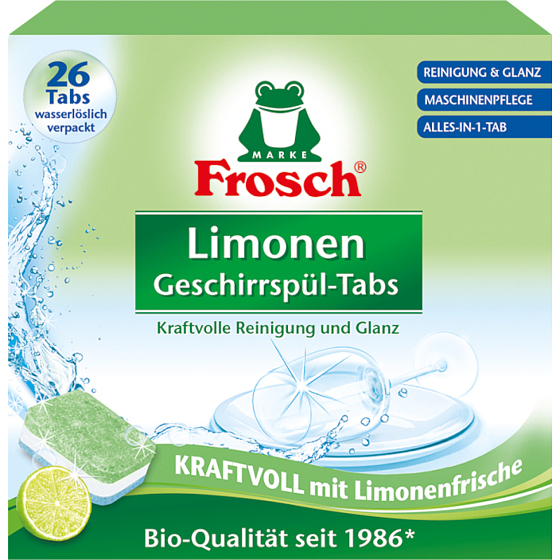Frosch Eko Citrón All in 1 tablety do umývačky, 26 ks