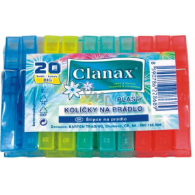 Clanax Štipce Big na bielizeň plastové 20 kusov