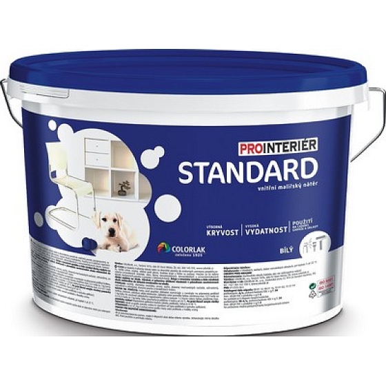 Colorlak PROINTERIÉR Standard vnútorný maliarsky náter Biela 5 kg
