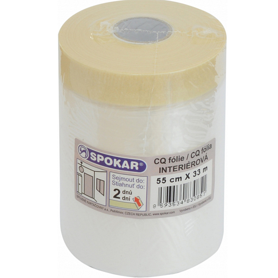 Spokar CQ fólia s papierovou páskou, 55 cm × 33 m