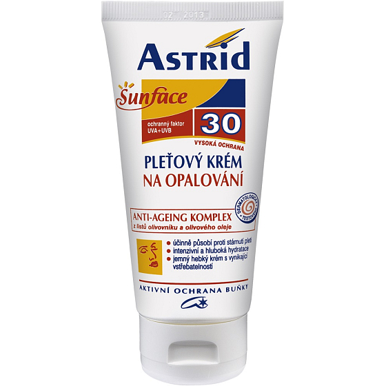 Astrid F30 Opaľovací pleťový krém 75 ml