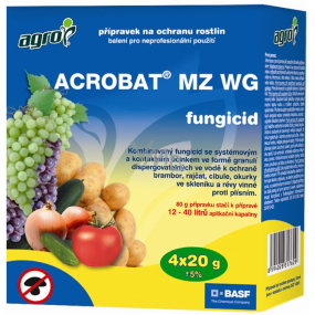 Agro Acrobat MZ WG fungicíd prípravok na ochranu rastlín 4 x 20 g