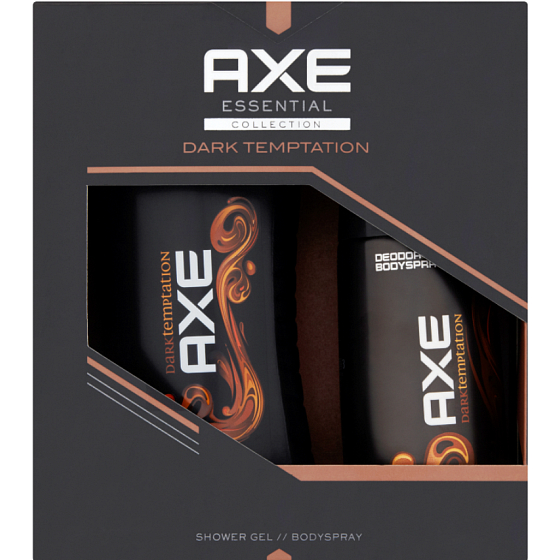 Axe Essential Collection Dark Temptation sprchový gél 250 ml + dezodorant sprej 150 ml, kozmetická sada