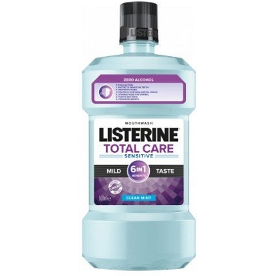 Ústna voda Listerine Total Care Sensitive 6v1 Complete Care na citlivé zuby 500 ml