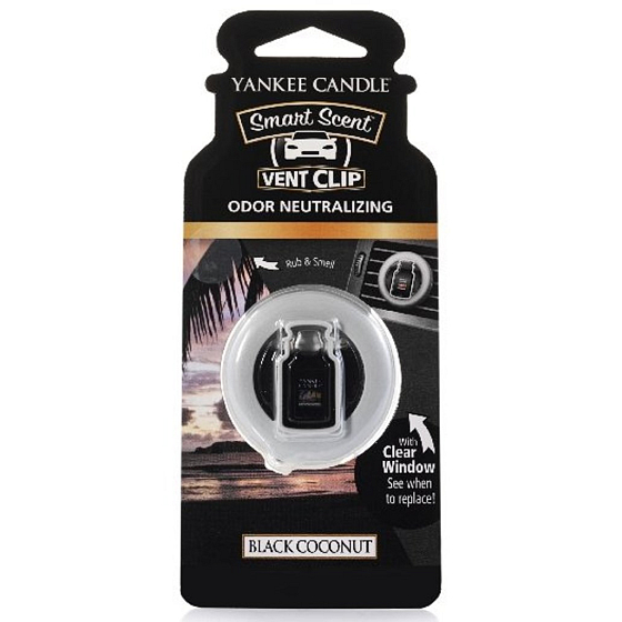 Yankee Candle Black Coconut - Čierny kokos vonný klip do ventilácie