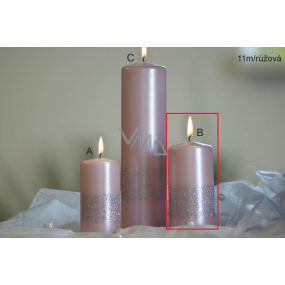 Lima Stuha sviečka svetlo ružová valec 60 x 120 mm 1 kus