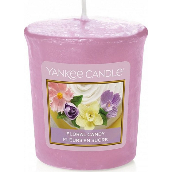 Yankee Candle Floral Candy - Torta s kvetmi vonná sviečka votívny 49 g