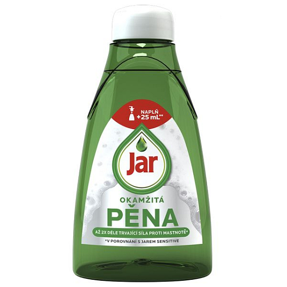 Jar Active Foam Okamžitá pena čistiaci prostriedok určený na ručné umývanie riadu náhradná náplň 375 ml