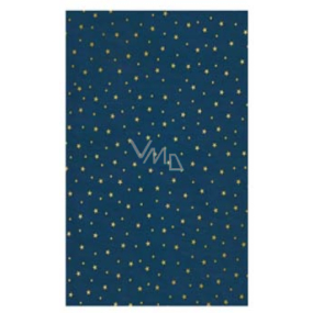 Ditipo Darčekový baliaci papier 70 x 200 cm Luxusné tmavomodrý Hviezdičky