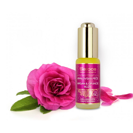 Saloos Kráľovská starostlivosť Argan & Opuncia & Ruža 100% Bio Exkluzívna starostlivosť proti vráskam 20 ml