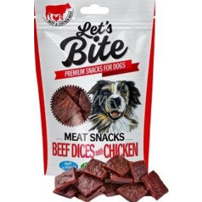 Brit Lets Bite Meat Snacks hovädzie kostičky s kuracím mäsom 80 g