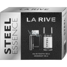 La Rive Steel Essence toaletná voda pre mužov 100 ml + deodorant sprej 150 ml, darčeková sada