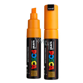 Posca Univerzálny akrylový popisovač so širokým brúseným hrotom 8 mm Svetložltý (oranžový) PC-8K
