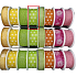 Nekupto Látková stuha Zelené biele bodky 2,5 m x 25 mm
