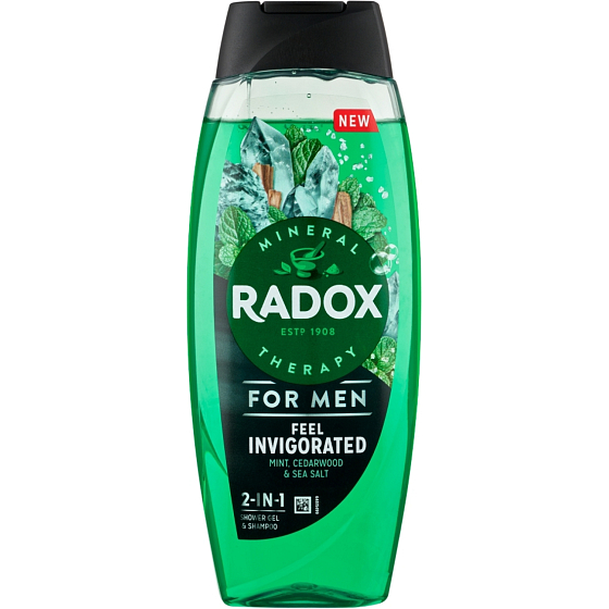 Radox Feel Invigorated 2v1 sprchový gel a šampon pre mužov 400 ml