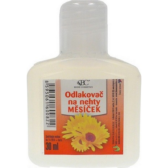 Bion Cosmetics Nechtík lekársky odlakovač na nechty 30 ml cestovné balenie