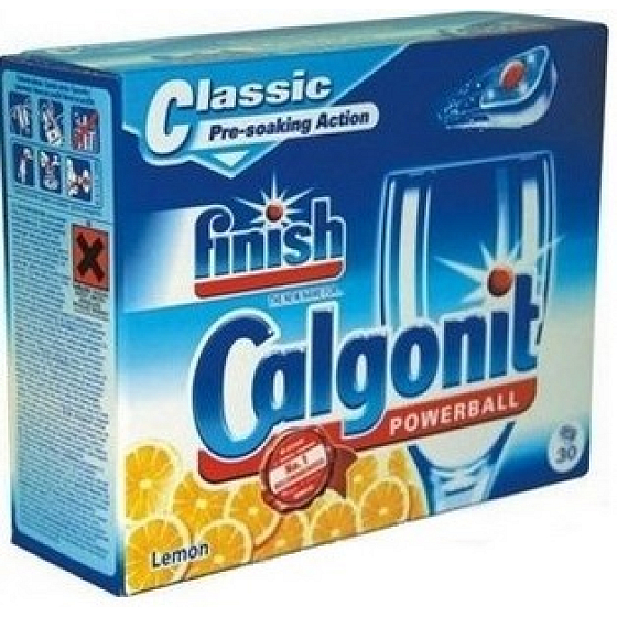 Calgonit Finish Classic Pre-soaking Aciton Lemon tablety do umývačky 30 kusov