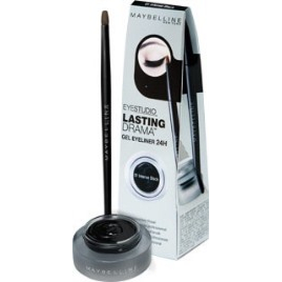 Maybelline Eye Studio Lasting Drama gélové očné linky 3 g + štetec 1 kus