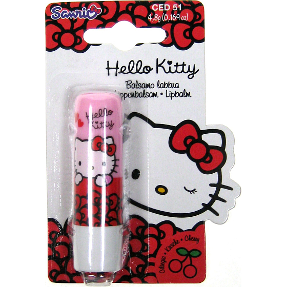 Sanrio Hello Kitty Čerešňa balzam na pery 4,8 g