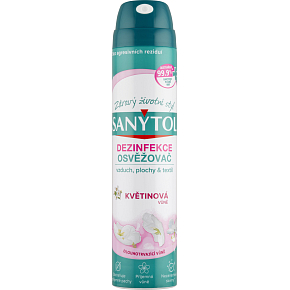 Sanytol dezinfekčný osviežovač vzduchu na povrchy a textil, kvety, 300 ml