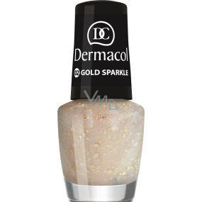 Dermacol Nail Polish with Effect lak na nechty s efektom 02 Gold Sparkle 5 ml
