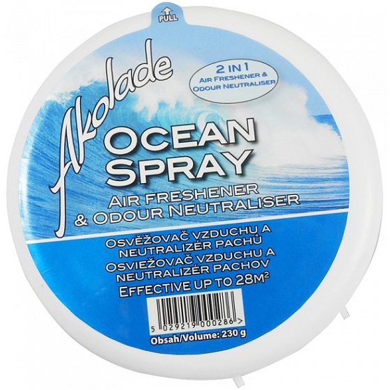 Akolade Solid 2v1 osviežovač Ocean a pohlcovač pachov 230 g