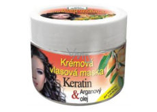 Bion Cosmetics Keratín & Arganový olej krémová vlasová maska pre všetky typy vlasov 260 ml