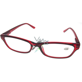 Berkeley Čítacie dioptrické okuliare +3,50 plast červené 1 kus MC2126