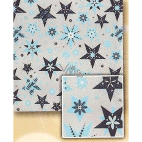 Nekupto Darčekový baliaci papier 70 x 200 cm Vianočný Modrý, hviezdy