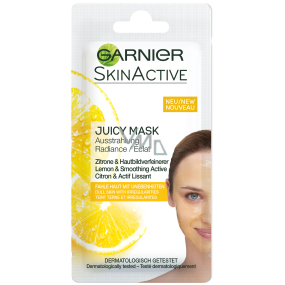 Garnier Skin Active Juicy Peel Mask rozjasňujúci pleťová maska pre mdlú, nezjednotenú pleť 8 ml