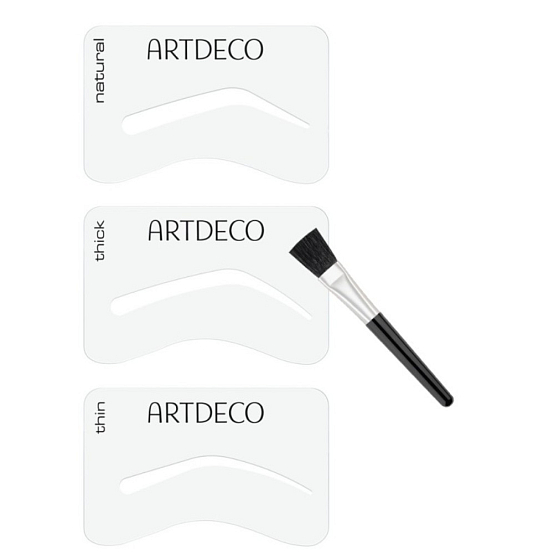 Artdeco Eyebrow Stencils with Brush šablóny na obočie s kefkou 3 kusy