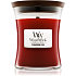 Woodwick Cinnamon Chai - Škorica a vanilka vonná sviečka s dreveným knôtom a viečkom sklo malá 85 g