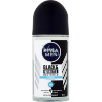 Nivea Men Black & White Invisible Fresh guľôčkový antiperspirant, 50 ml