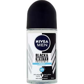 Nivea Men Black & White Invisible Fresh guľôčkový antiperspirant, 50 ml