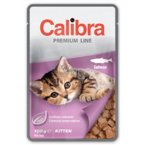 Calibra Premium Losos v omáčke vrecko kompletné krmivo pre mačiatka 100 g