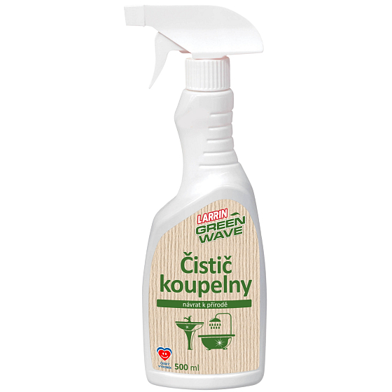 Larrin Green Wave Čistič kúpeľne, k prírode šetrný čistiaci prostriedok rozprašovač 500 ml