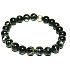 Perlový čierny elastický syntetický náramok, gulička 8 mm / 16 - 17 cm, symbol ženskosti