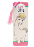 Nici ASST Záložka do knihy Queen Lama s textilným príveskom 15,5 x 5,5 cm