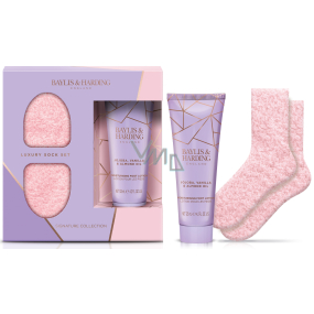 Baylis & Harding Krém na nohy s jojobou a vanilkou 125 ml + ponožky 1 pár, kozmetická sada pre ženy