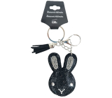 Albi Štrasový prívesok na kľúče čierny zajačik