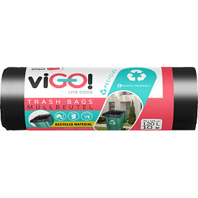 viGO vrecia na odpadky, 28 µ, 70 × 105 cm, 120 l, 10 ks